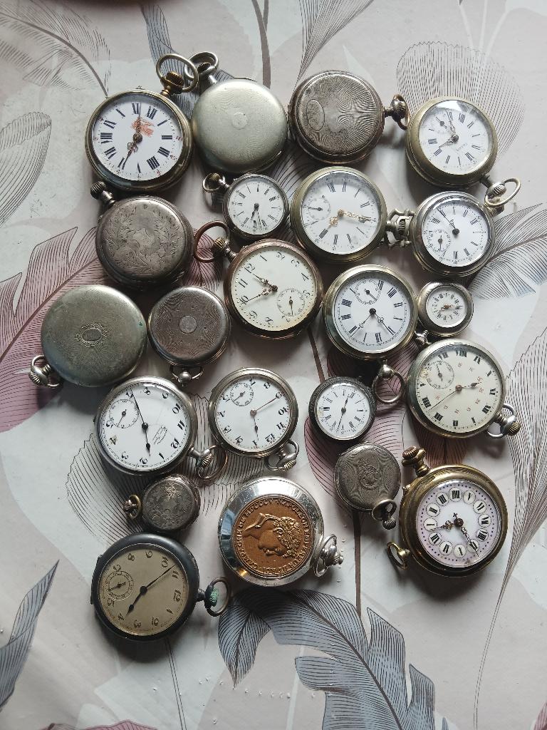 22x zakhorloge, Verzenden, Zilver, Zakhorloge, Overige merken