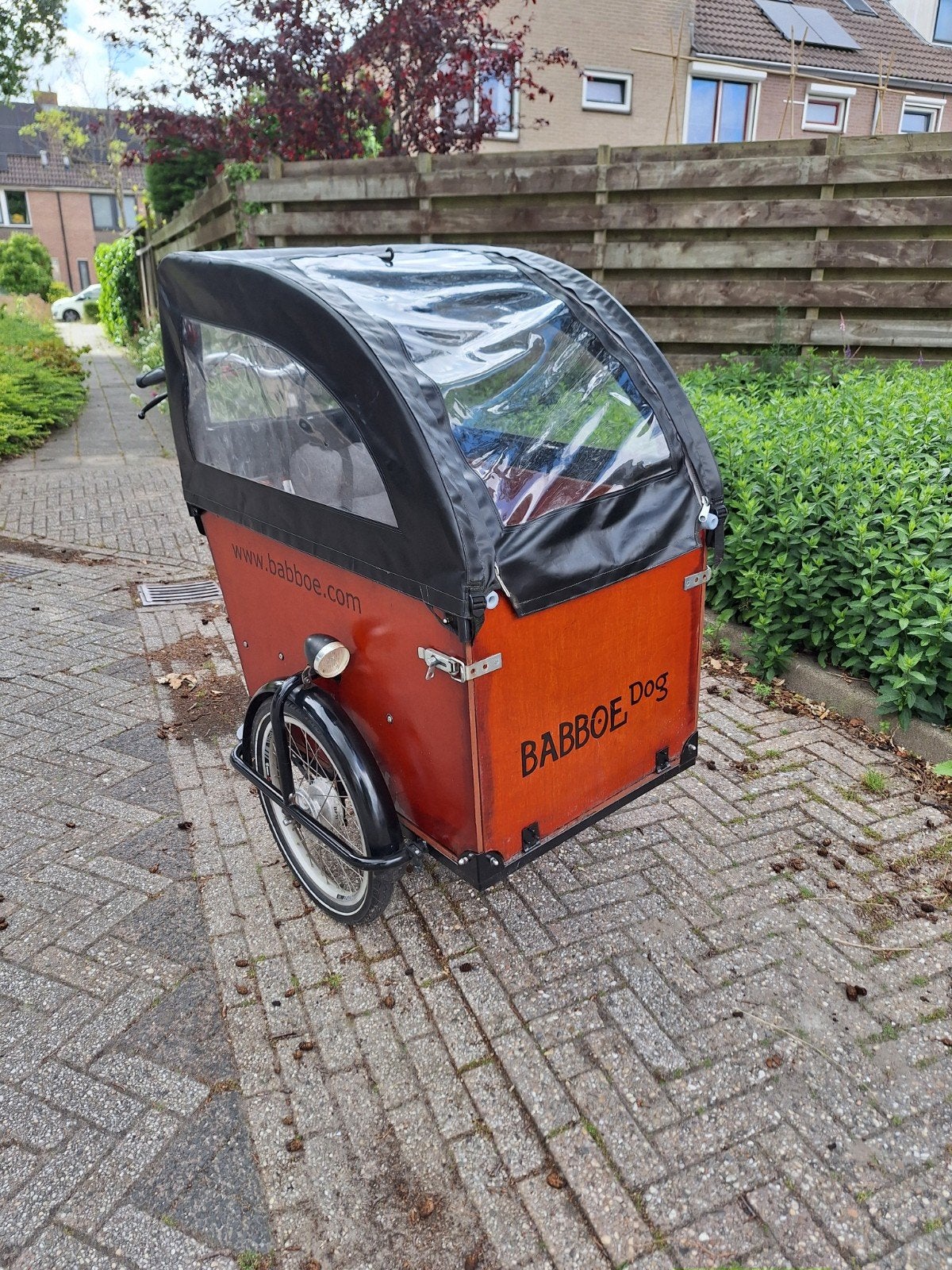 Babboe elektrische bakfiets( nieuwe accu), 4 kinderen of meer, Elektrisch, Zo goed als nieuw, Schijfrem