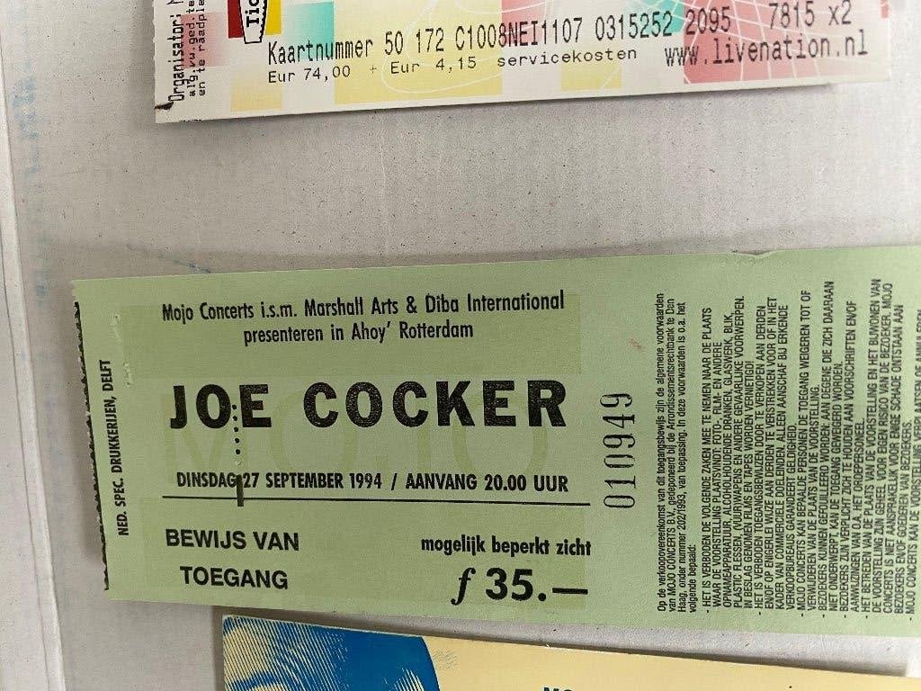 Oud concert kaartje Joe Cocker, Ophalen of Verzenden, Gebruikt