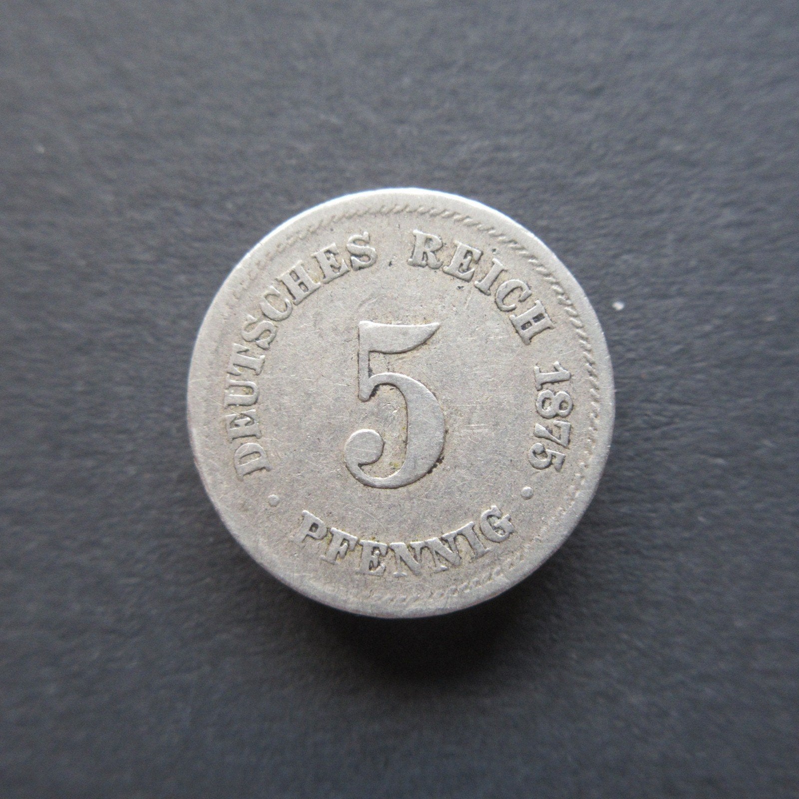 5 Pfennig 1875 J Duitsland km#3, Verzenden, Duitsland, Losse munt