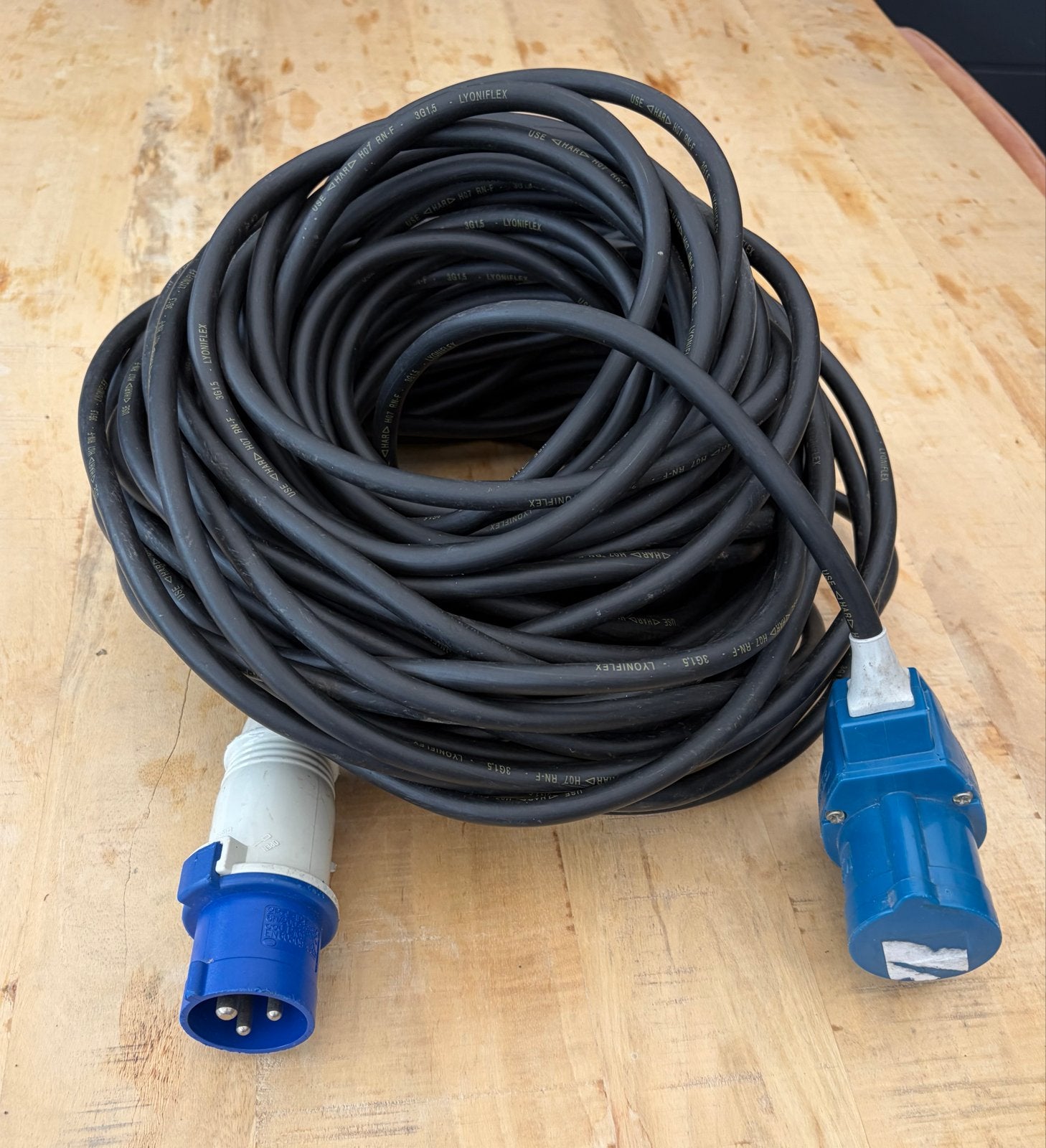 LyoniFlex H07RN-F 3G1.5 CEE verlengkabel, Caravans en Kamperen, Ophalen, Gebruikt
