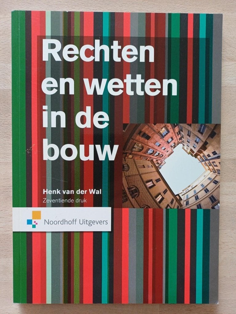 studieboek HBO bouwkunde Rechten en Wetten in de bouw, Boeken, Nieuw, Noordhoff Uitgevers, Beta, HBO