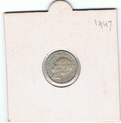 Munten Curacao, Zilver, Ophalen of Verzenden, 10 cent, Koningin Wilhelmina