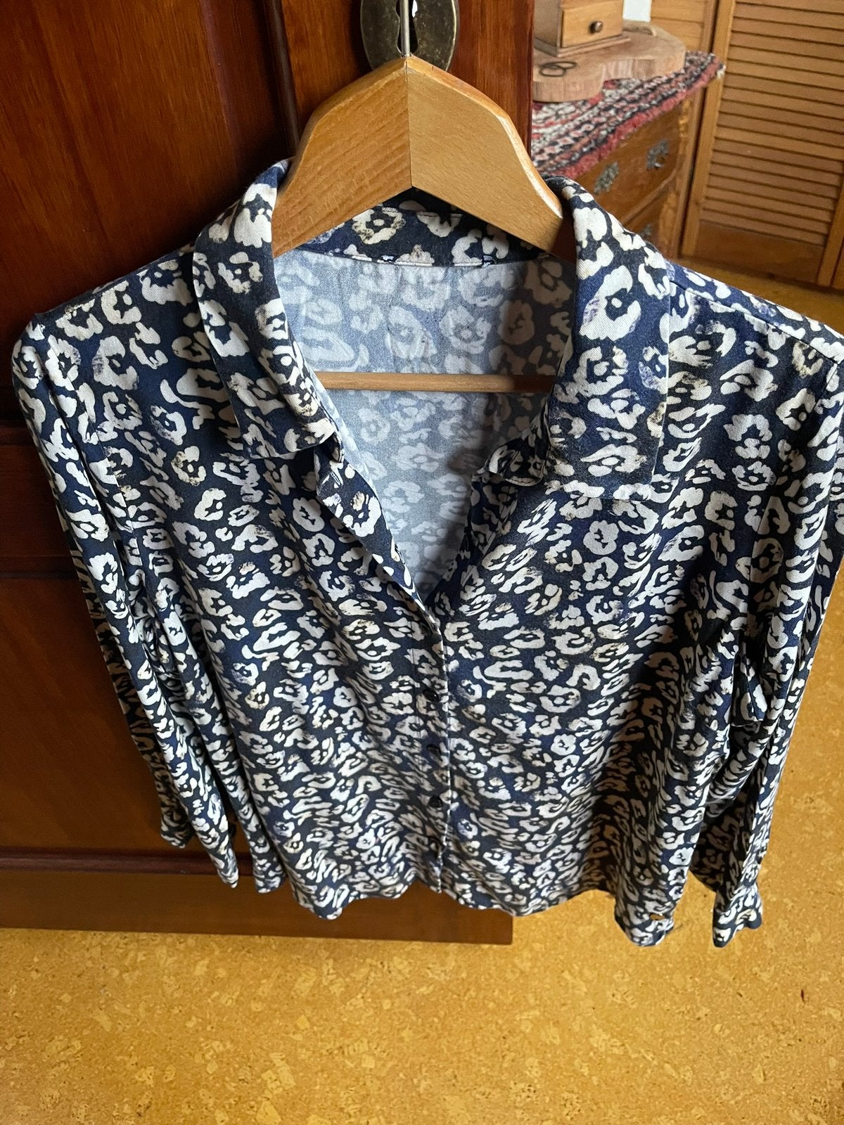 Elvira blouse 42, Ophalen of Verzenden, Zo goed als nieuw, Maat 42/44 (L), Blauw