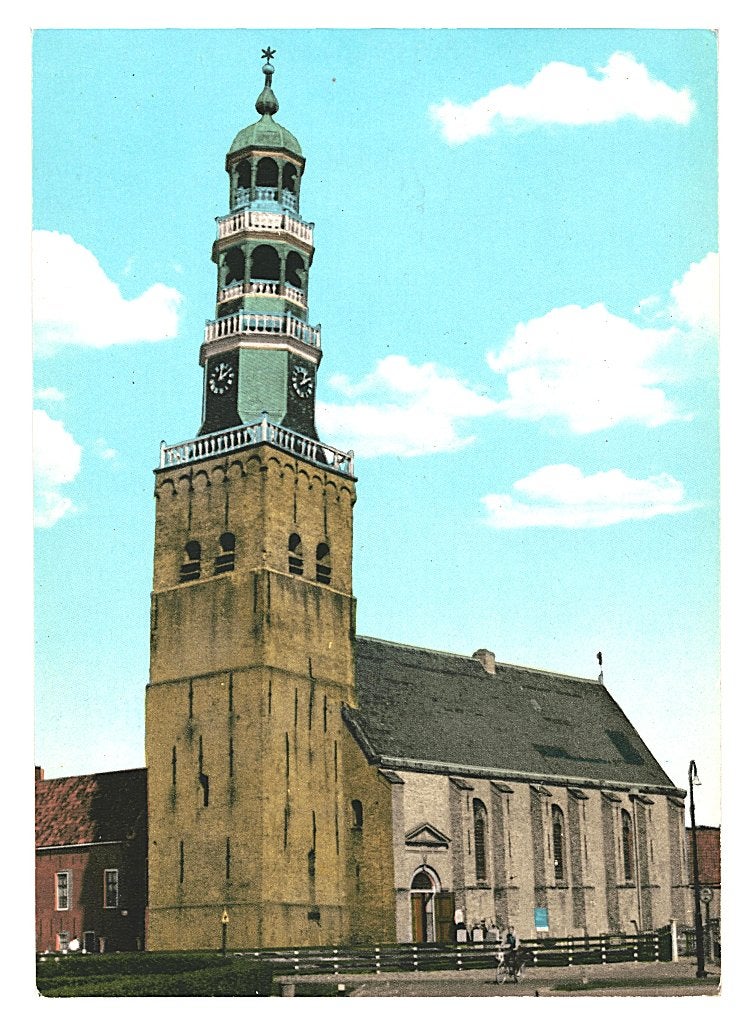 38428 Hindeloopen Fr Ned Herv kerk Nette kaart Onbeschreven, Ophalen of Verzenden, 1960 tot 1980, Ongelopen, Friesland