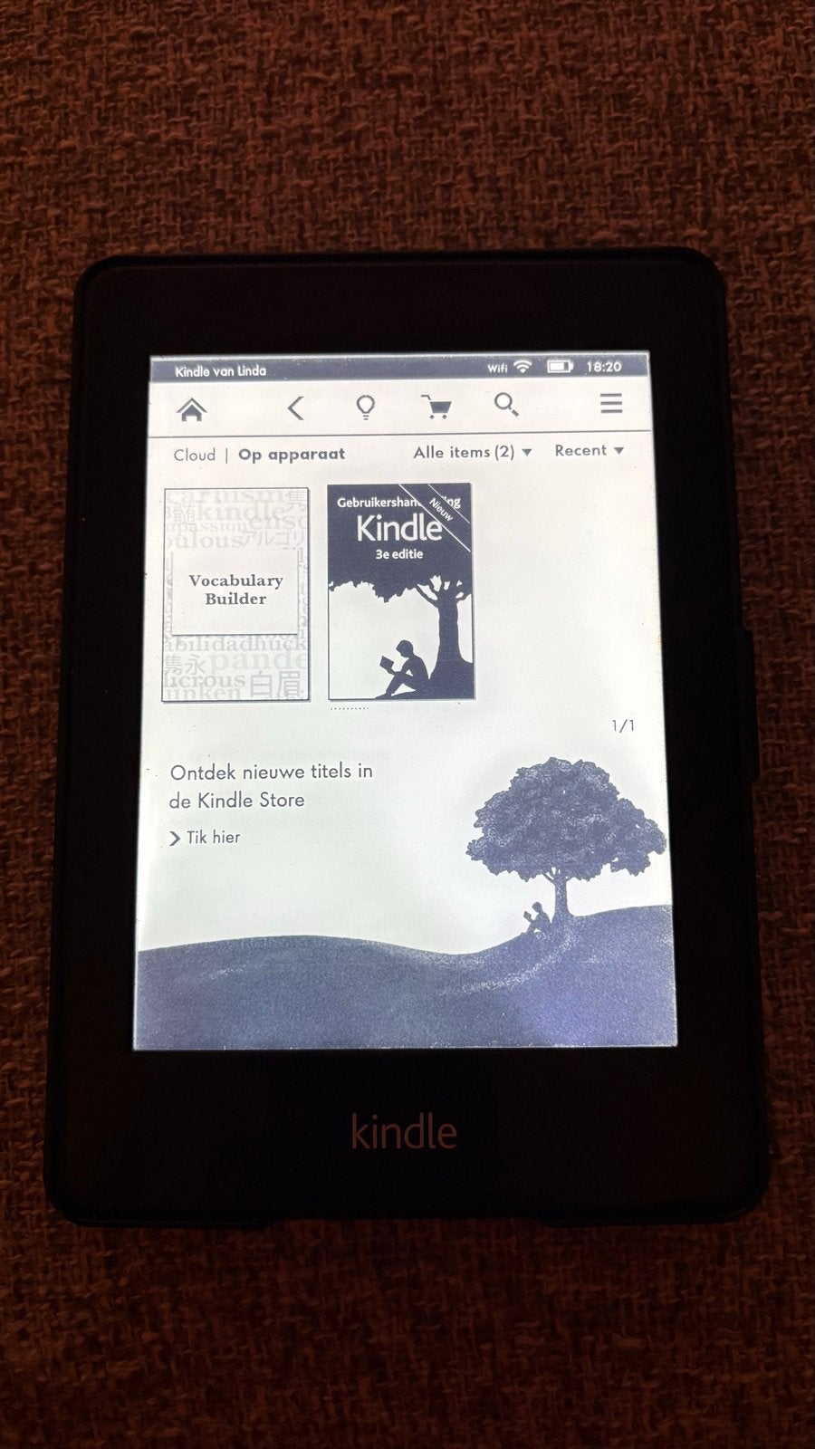 Amazon Kindle Paperwhite 1 (2012) - 5e generatie Kindle, Computers en Software, Gebruikt, Ophalen of Verzenden, 4 GB of minder