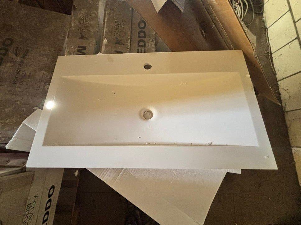 Nieuwe Meddo acryl wasbak - €10, Doe-het-zelf en Verbouw, Ophalen, Nieuw, Wastafel