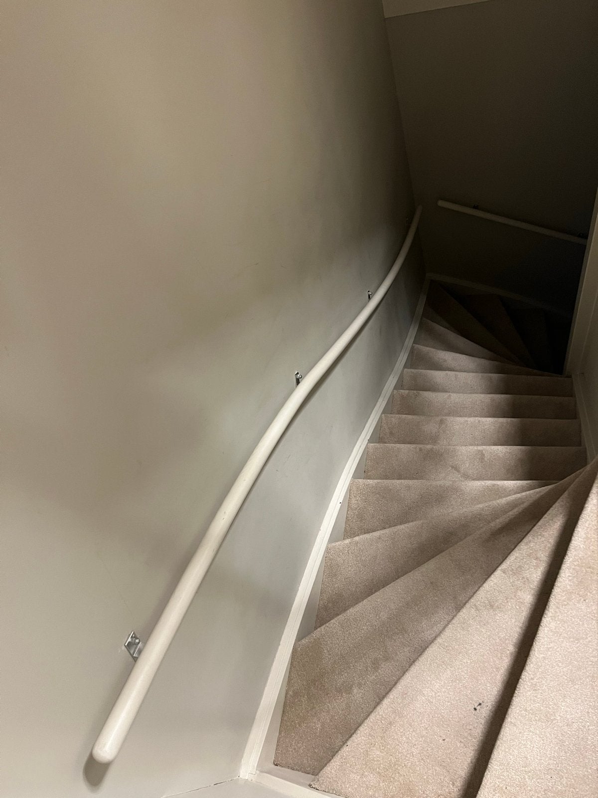 Witte trapleuning - Gebogen en recht, Ophalen, Gebruikt, Minder dan 2 meter