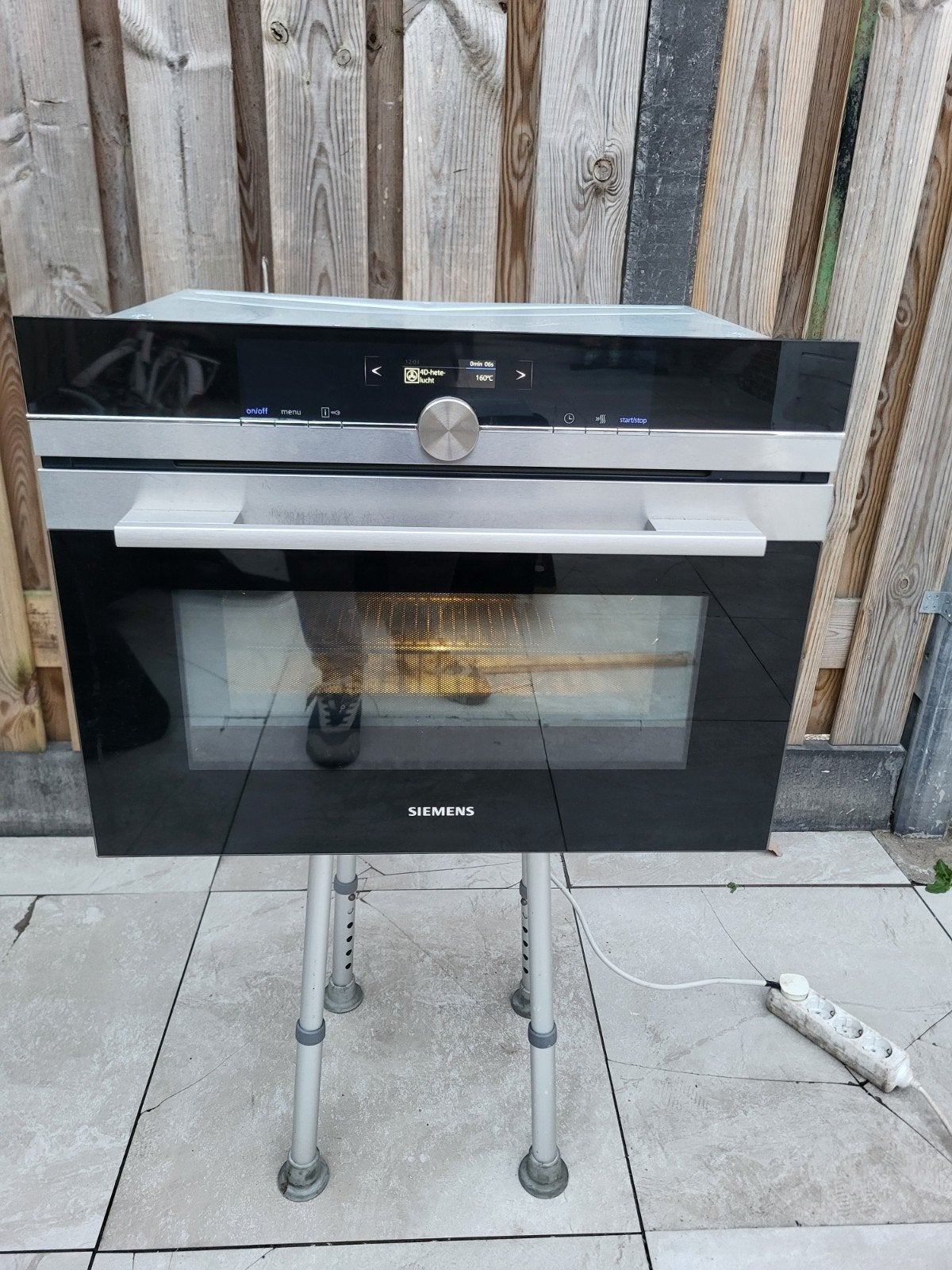 LUXE SIEMENS ZWART COMBI OVEN MAGNETRON, Ophalen of Verzenden, Zo goed als nieuw, Hete lucht