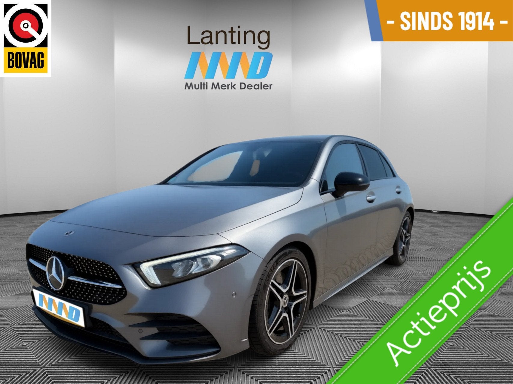 Mercedes A-klasse 220 Launch Edit. Prem. AMG Sfeerverlicht., Auto's, Gebruikt, Met garantie (alle), Origineel Nederlands, Bedrijf