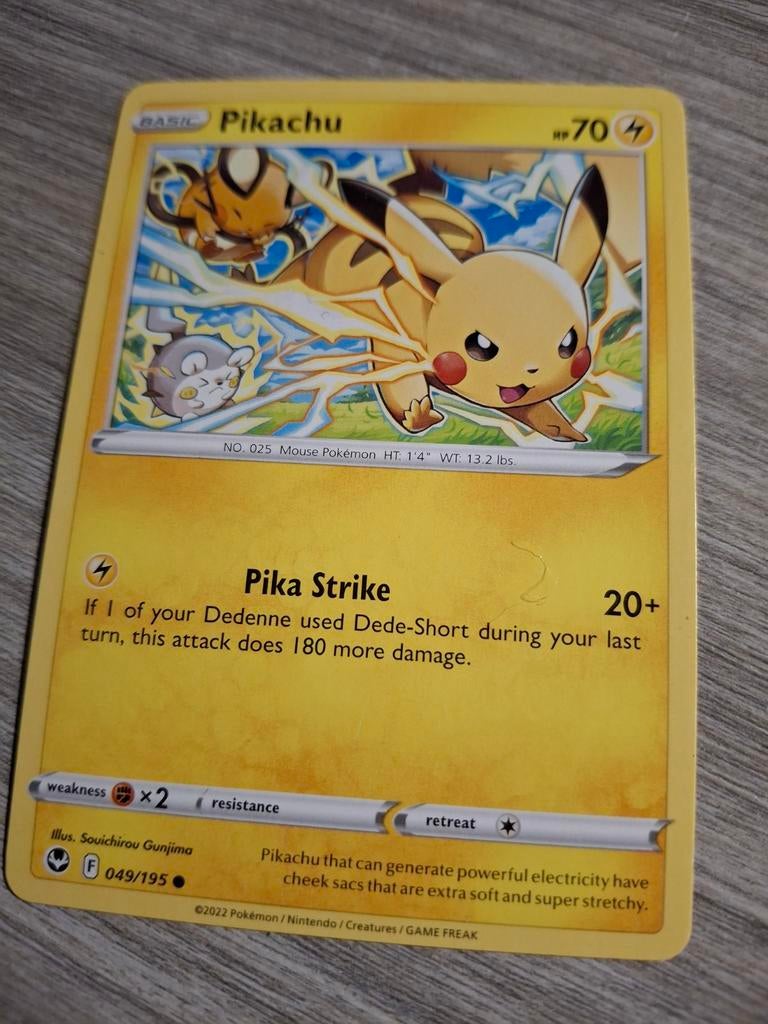 Pikachu Pokémon kaart (049/195) - Zo goed als nieuw, Ophalen of Verzenden, Zo goed als nieuw, Losse kaart
