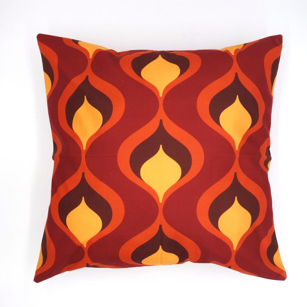Retro kussenhoes Ollie bordeaux 45 x 45 cm, Dekussenkraam@gmail.com, Verzenden, De kussenkraam, Vierkant
