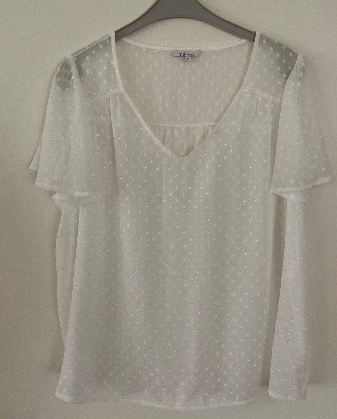 Blouse wit maat 52, Ophalen of Verzenden, Nieuw, Maat 46/48 (XL) of groter, Wit