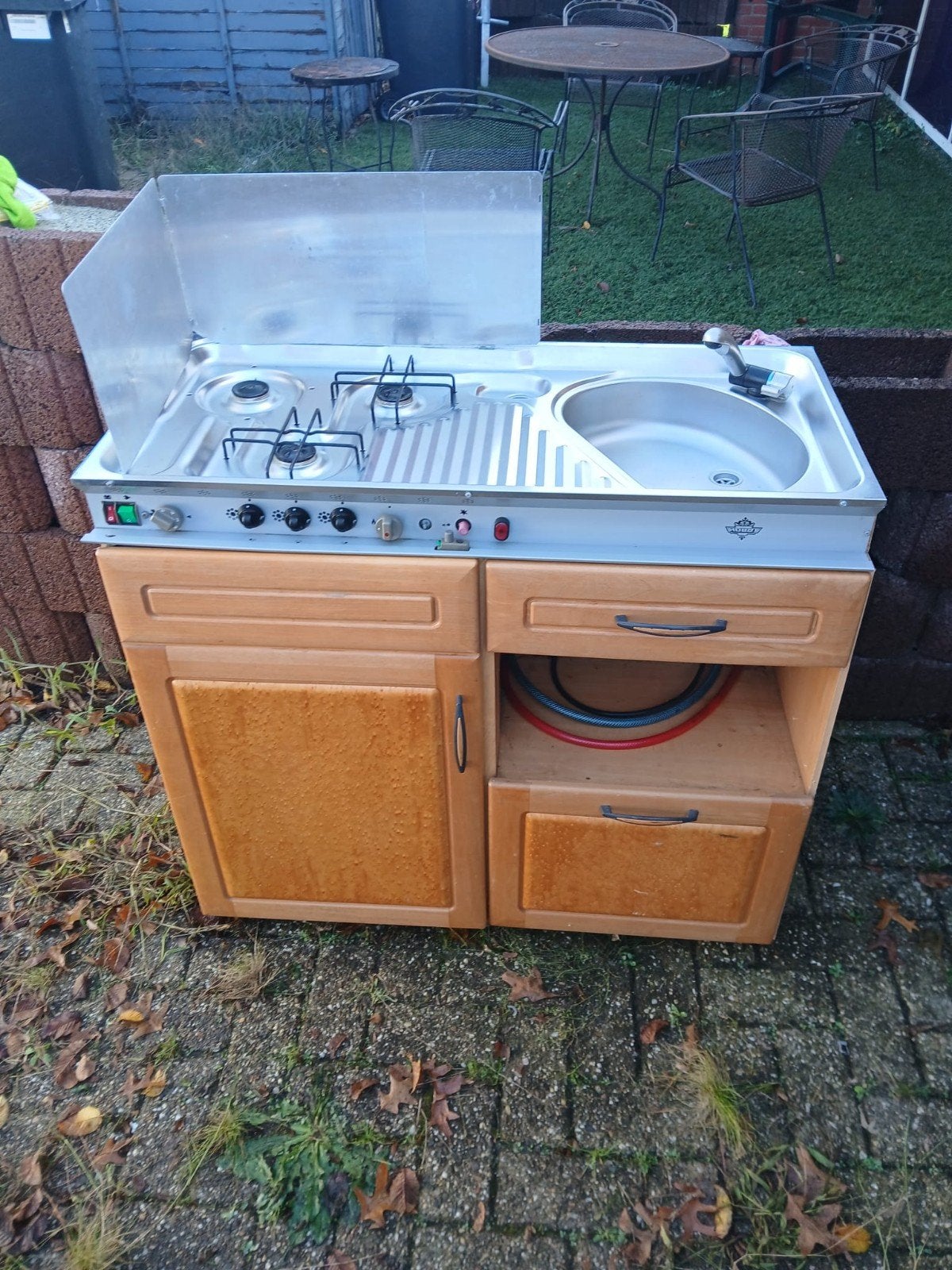 Camper Keukenblok met Koelkast, Kooktoestel en Spoelbak, Ophalen of Verzenden, Gebruikt