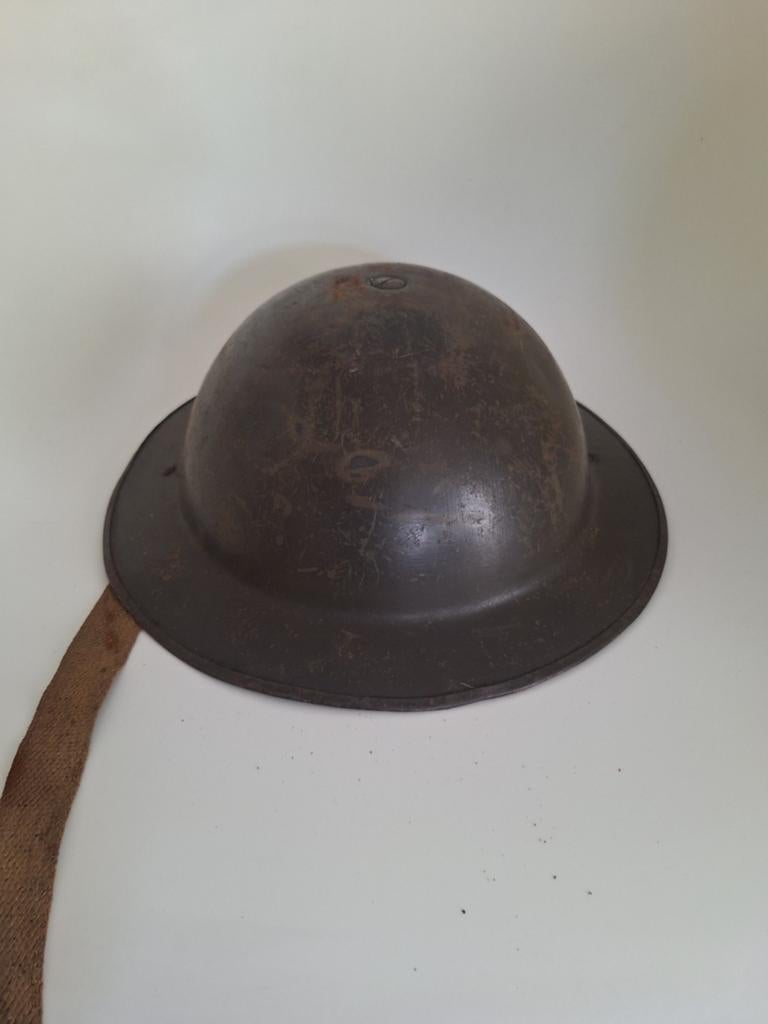 Vintage Britse WOII Brodie Helm - Militaria Collectie, Ophalen of Verzenden