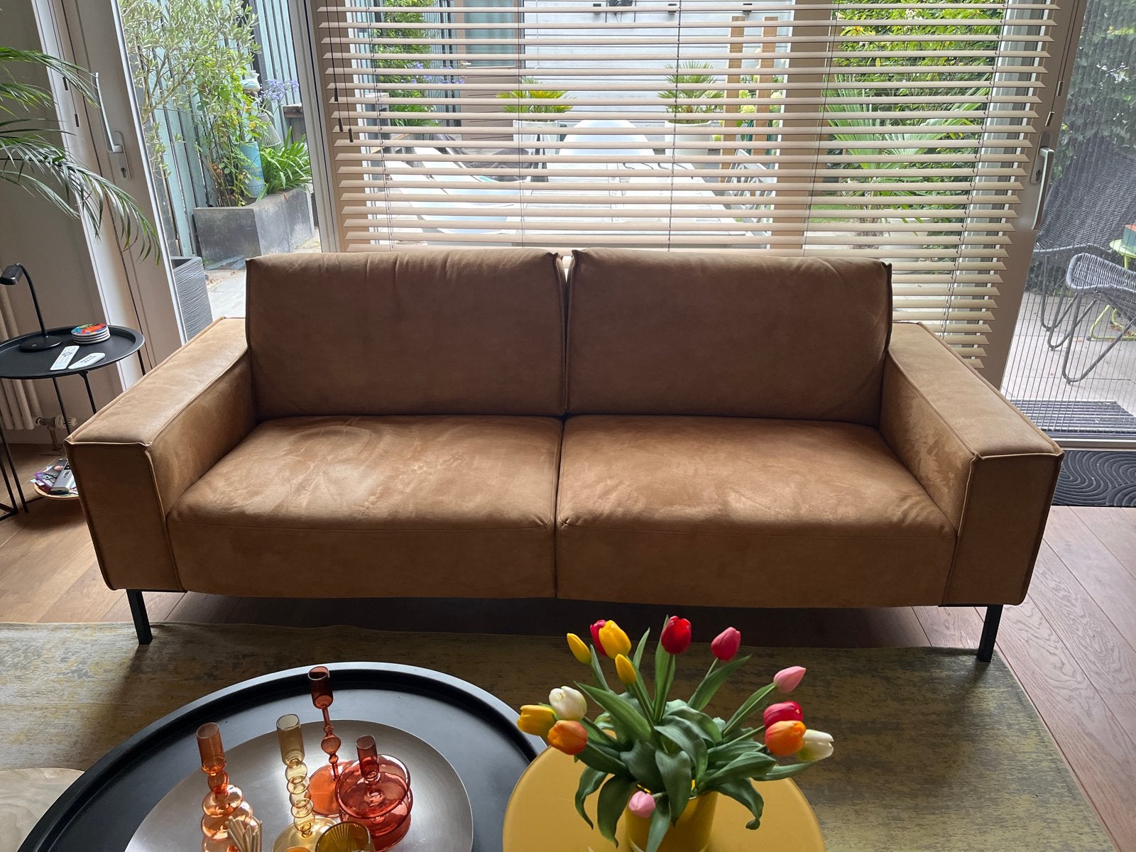 Ruime tweezitsbank (220 cm) - Zo goed als nieuw, Ophalen, Tweepersoons, 75 tot 100 cm, Zo goed als nieuw