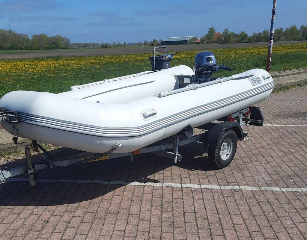 Complete rubberboot set met Yamaha 8pk en trailer, Gebruikt, Yamaha, Ophalen of Verzenden, Benzine