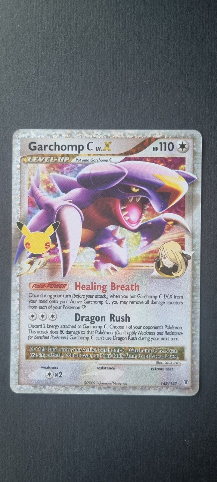 Garchomp C. LV.X Celebrations (CEL SV 145), Ophalen of Verzenden, Zo goed als nieuw, Losse kaart, Foil