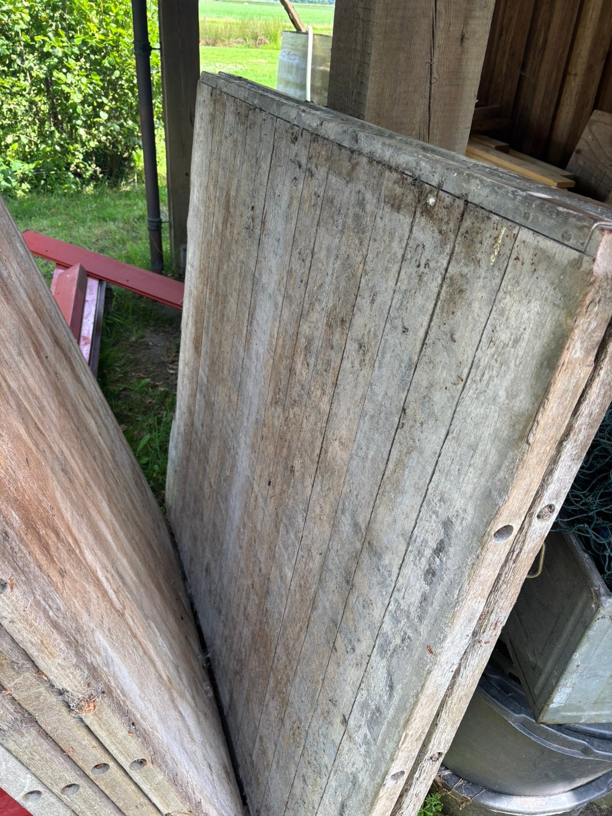 Steenschotten 4x130x145 en 2x145x147, Tuin en Terras, Ophalen, Gebruikt, Hout