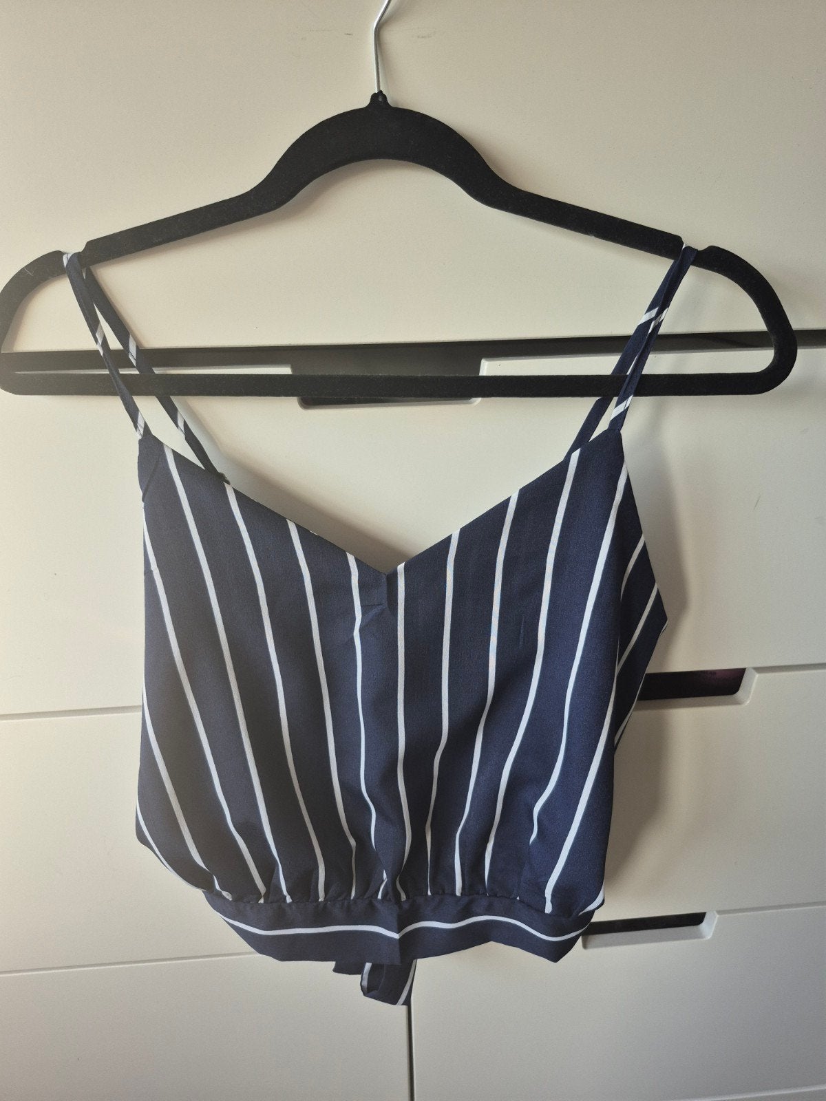 Shein gestreepte crop top maat L, Blauw, Maat 42/44 (L), Ophalen of Verzenden, Zo goed als nieuw