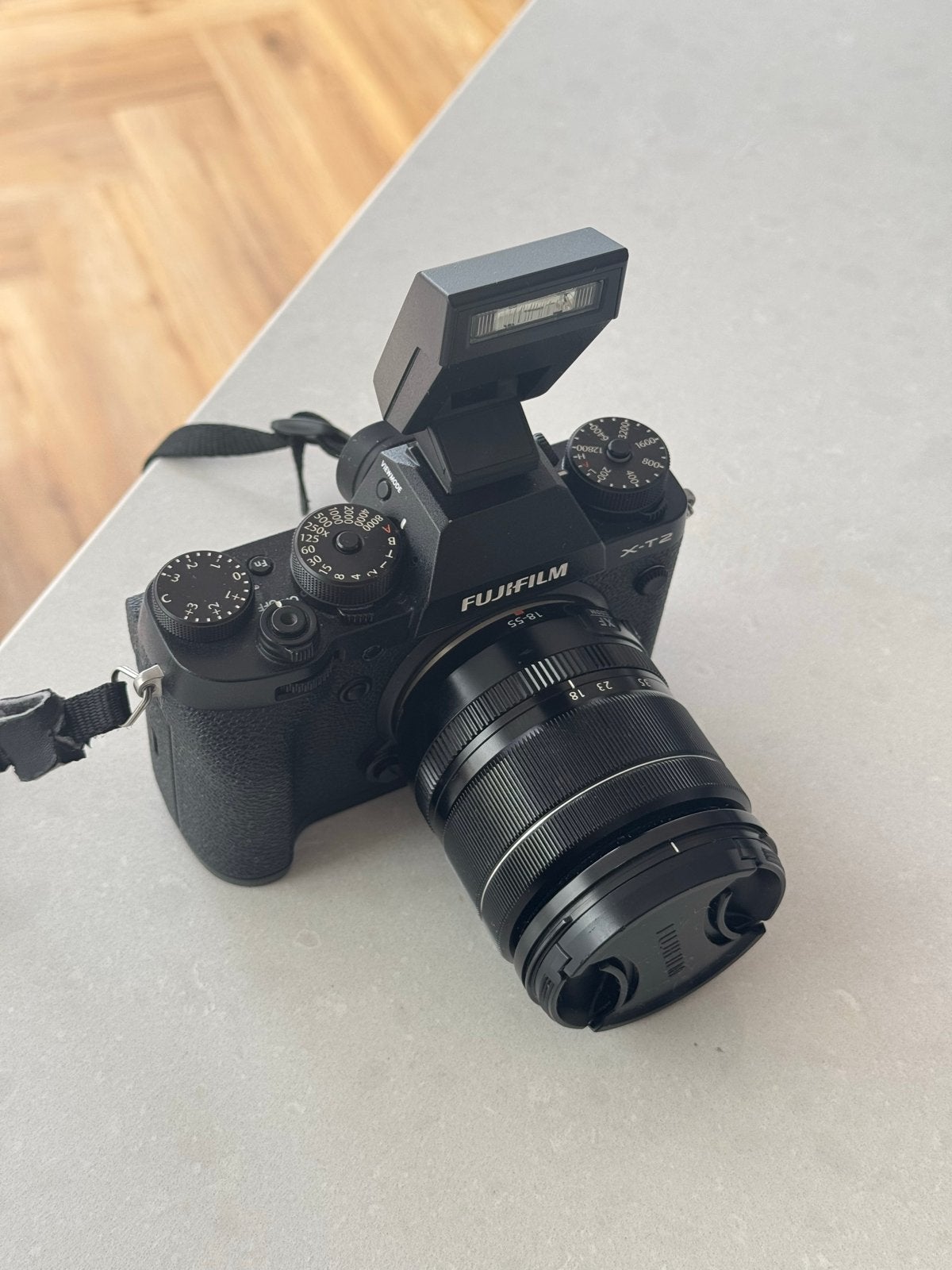 Fujifilm X-T2 Systeemcamera met Fujinon XF 18-55mm  lens, Ophalen, Beeldstabilisatie, Cameratas, Zo goed als nieuw