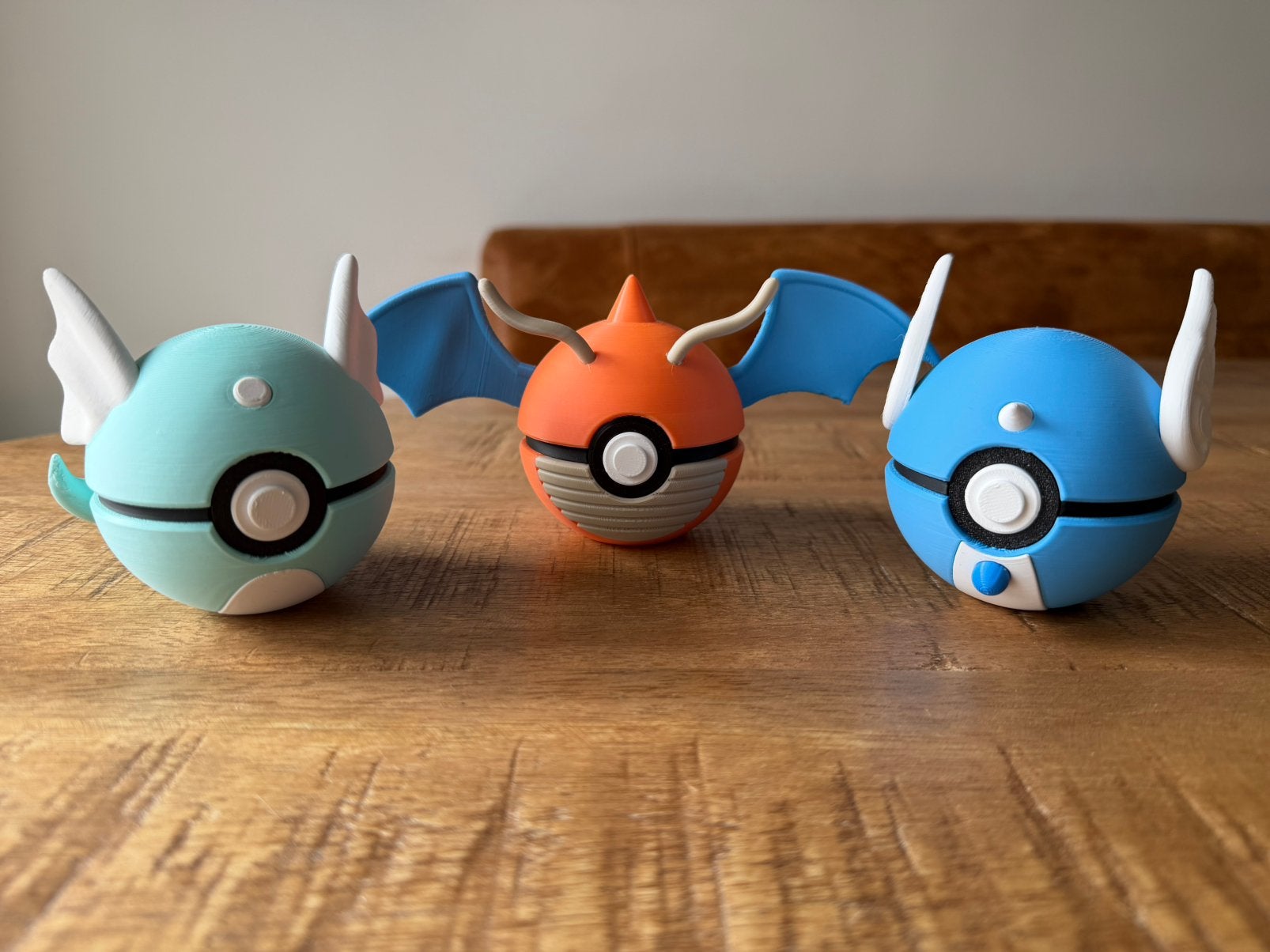 Dratini Dragonair Dragonite pokeball set #pokemon Op=Op, Ophalen of Verzenden, Nieuw