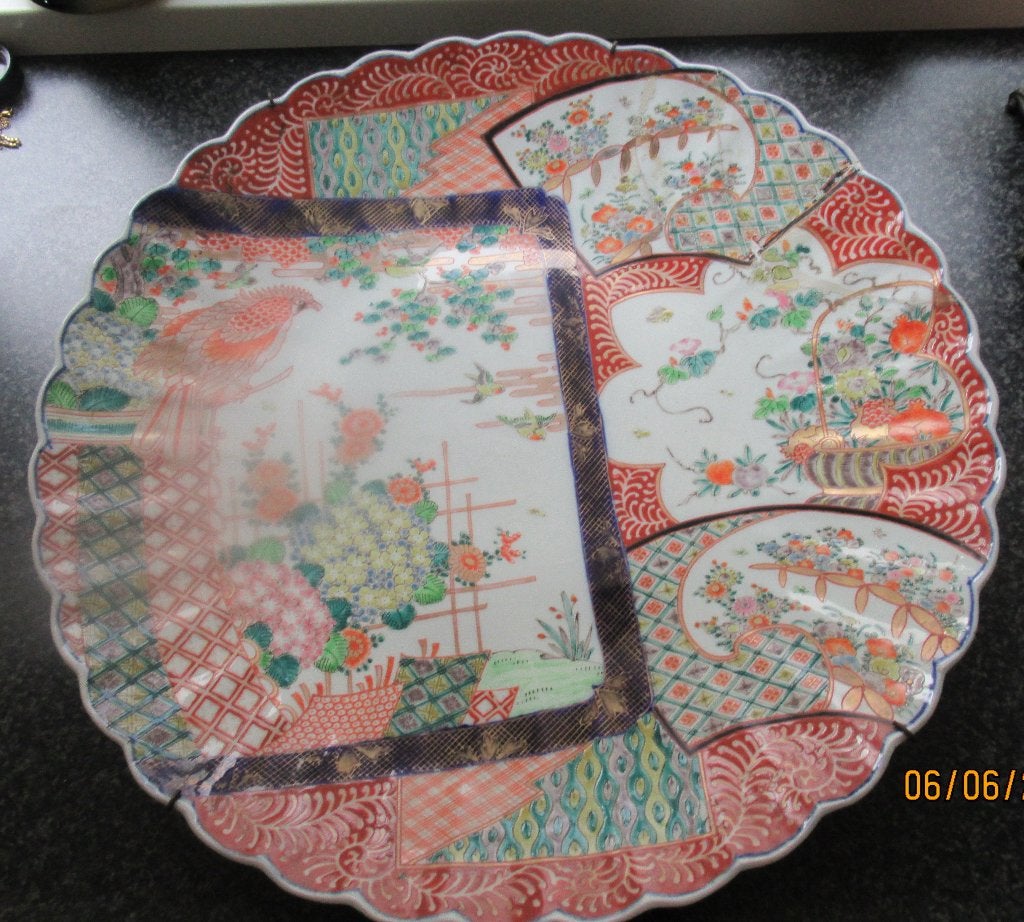 JAPANS IMARI PORSELEINEN GROTE PRONKSCHOTEL/BORD -19 E EEUW, Ophalen