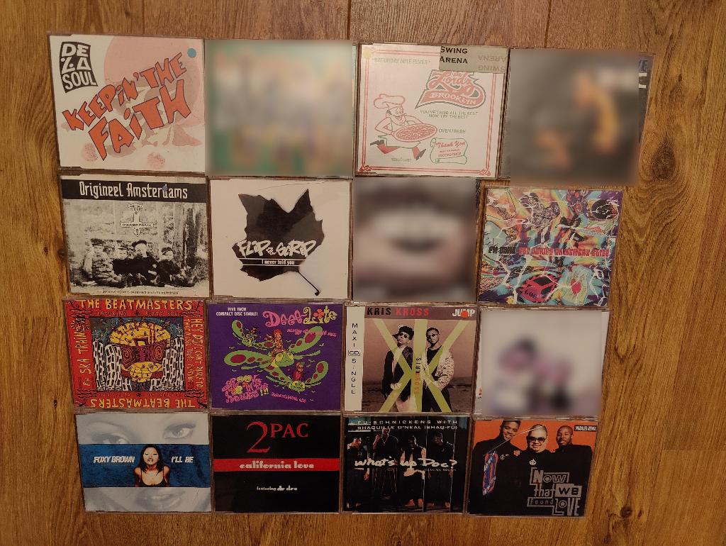 Stapeltje CD Singles (61 stuks) - Mostly hip hop, Ophalen of Verzenden, Zo goed als nieuw