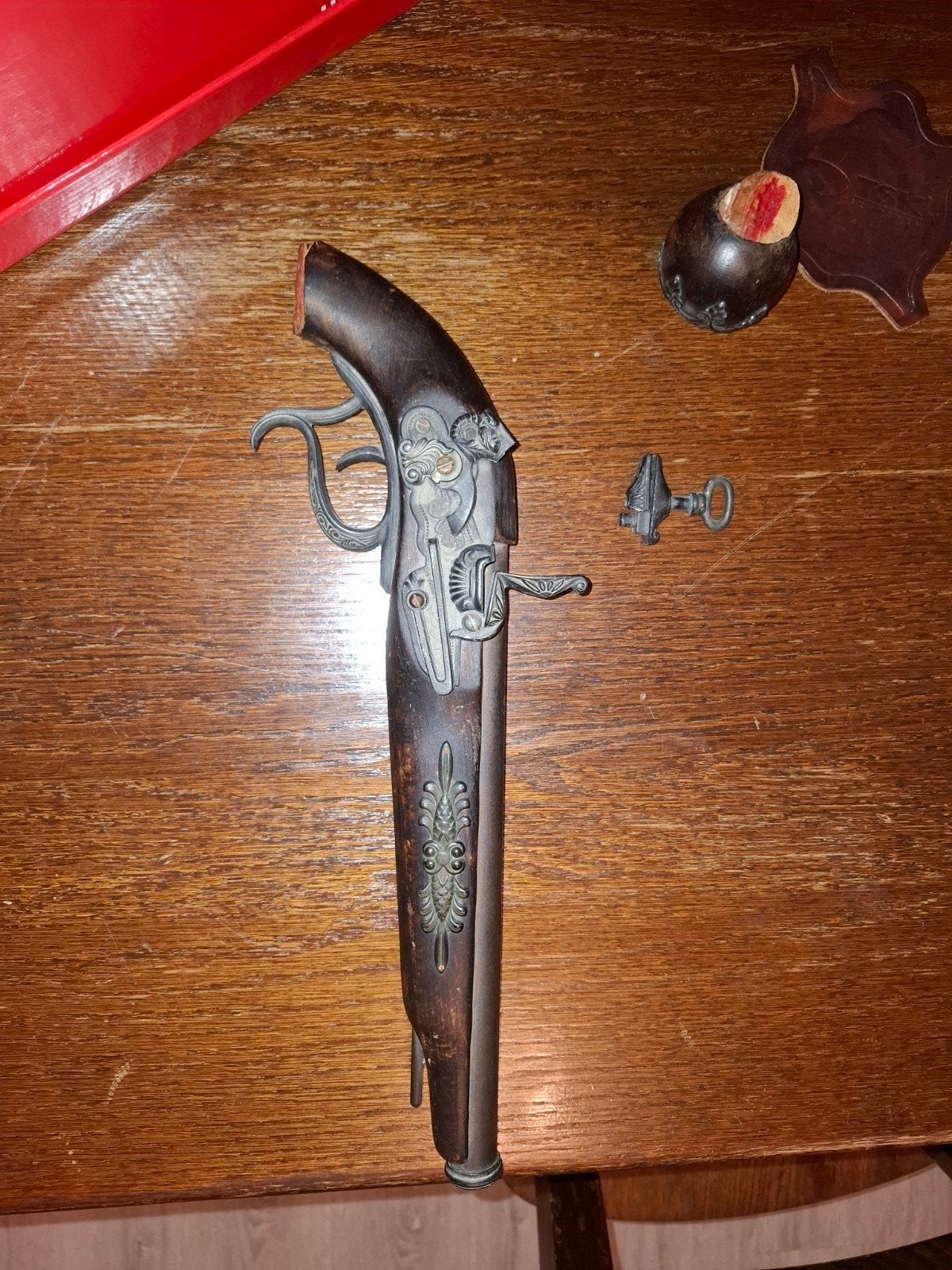 Antiek decoratief vuursteenpistool (replica), Antiek en Kunst, Ophalen of Verzenden