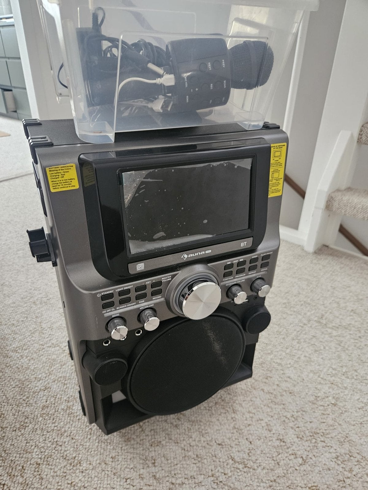 Karaokeset met microfoon - Auna, Ophalen, Zo goed als nieuw, Complete set