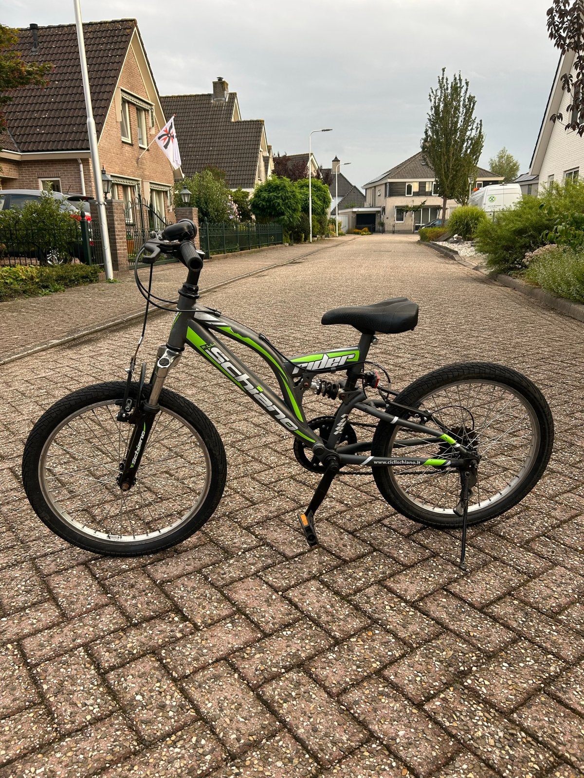 Kinderfiets jongens 19 inch - Schiano Rider, Gebruikt, Velgrem, Versnellingen, Minder dan 49 cm
