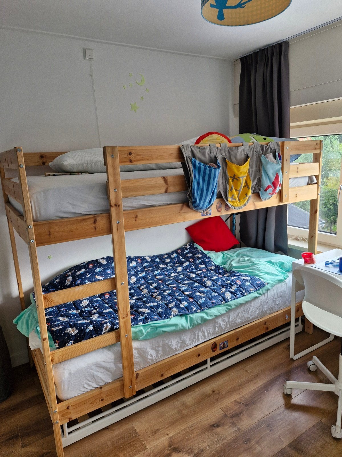 Houten stapelbed IKEA Mydal eventueel met tent, Ophalen, Gebruikt, Stapelbed