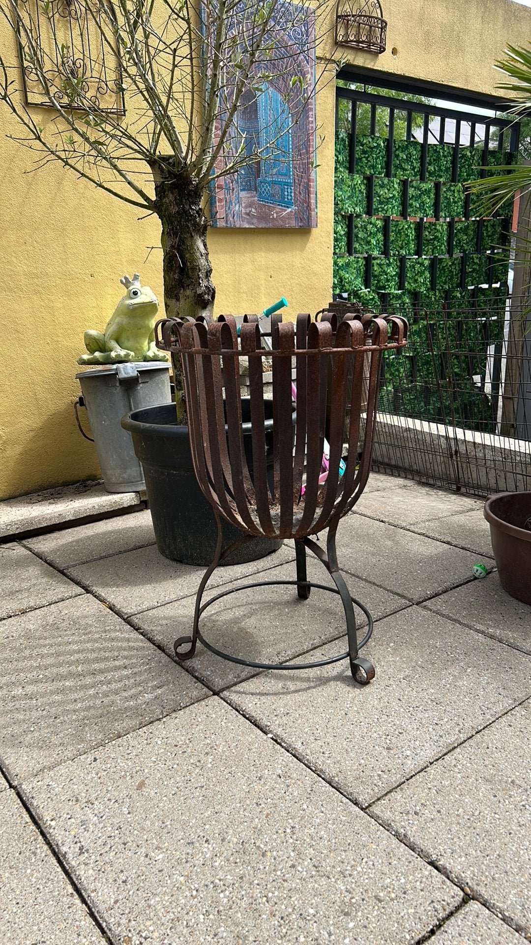 Grote vuurkorf metaal 50x72 cm, Tuin en Terras, Ophalen, Zo goed als nieuw