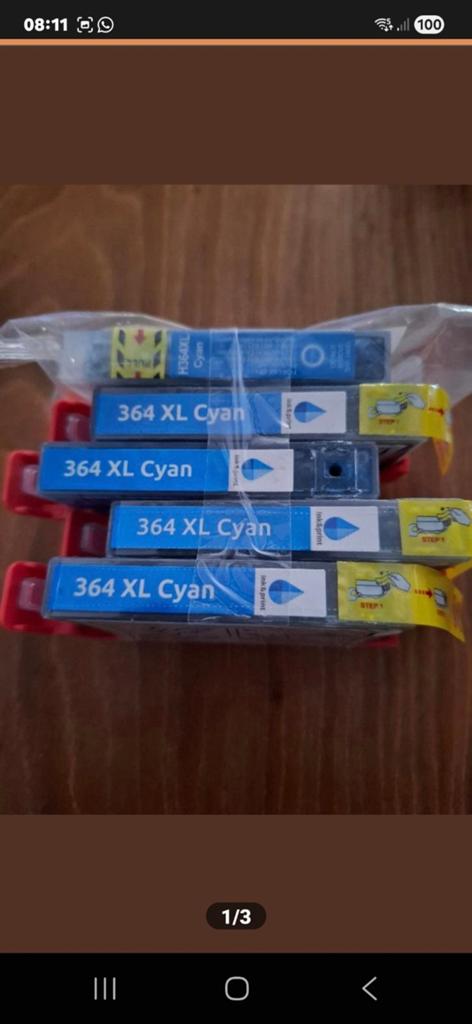 5x Inktcartridge 364 XL Cyaan - Compatibel, Computers en Software, Ophalen, Nieuw, Cartridge, Compatibel (voor HP)