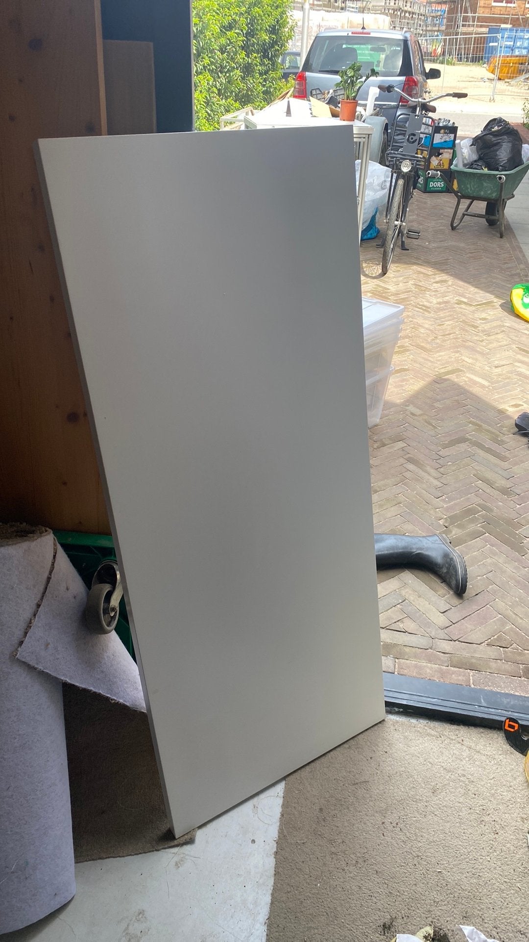 Wit buroblad ikea lagkapten 60 bij 140 cm, Doe-het-zelf en Verbouw, Platen en Panelen, Ophalen, Zo goed als nieuw