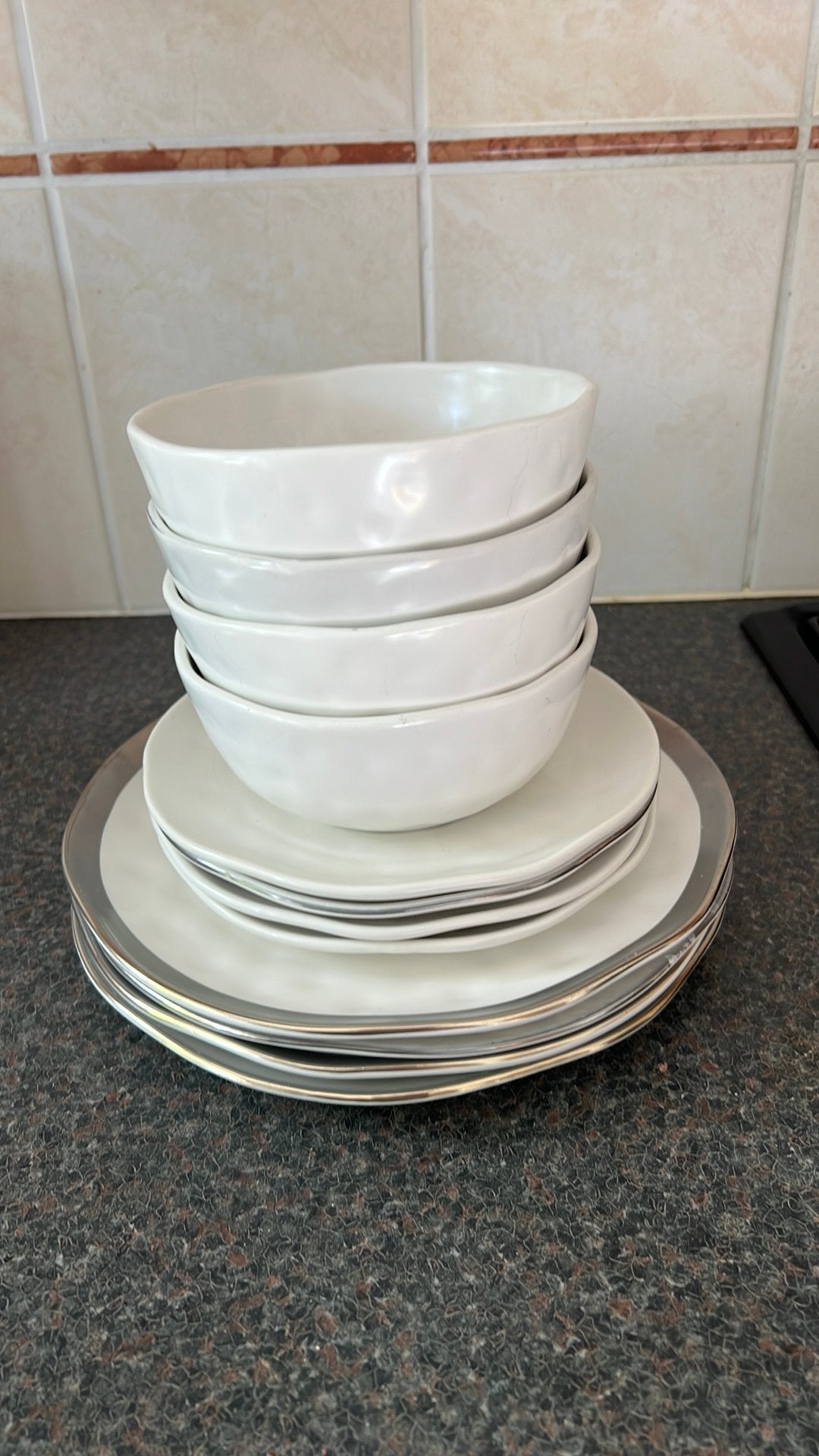 Porcelain Dinner Set for 4, Ophalen of Verzenden, Overige stijlen, Kop(pen) en/of Schotel(s)