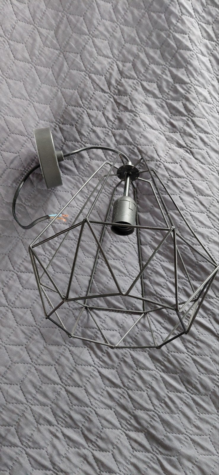 Hanglamp Cassandra Zwart metaal, Metaal, E27 (groot), Ophalen of Verzenden, Modern, Geometrisch
