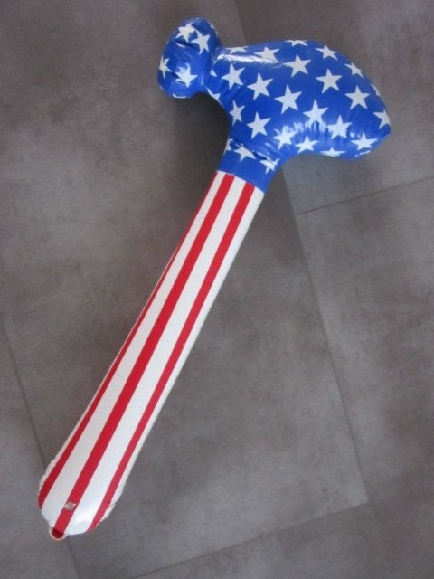 Opblaasbare hamer USA vlag - America flag, Ophalen of Verzenden