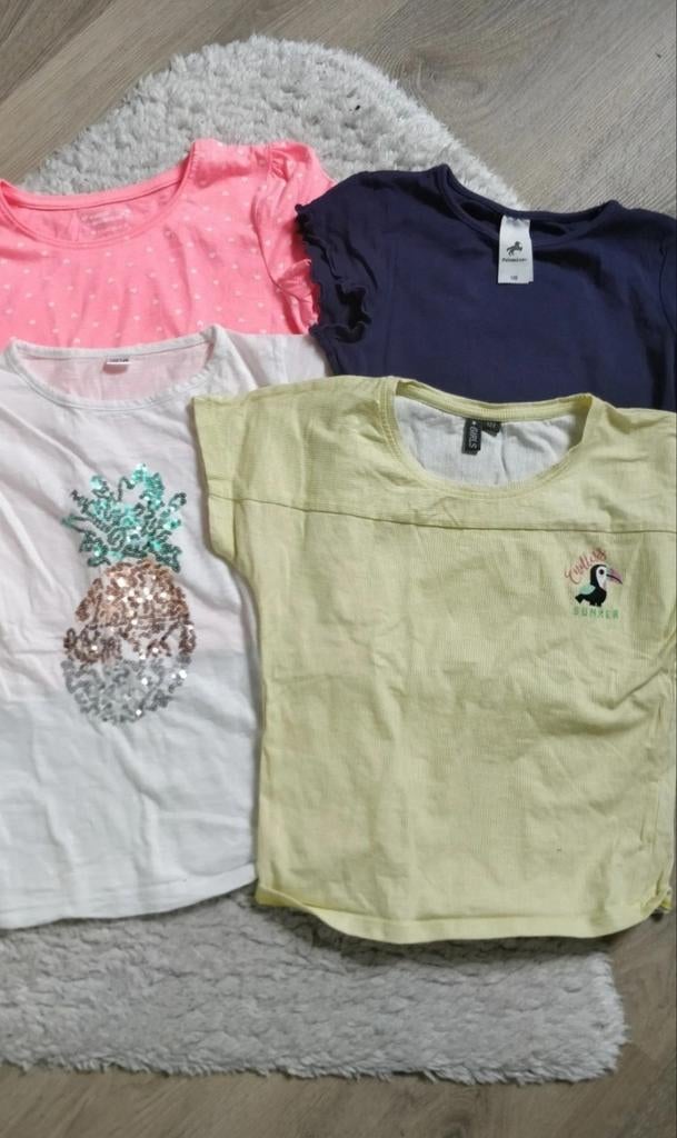 4x shirt 122 en 122/128, Ophalen of Verzenden, Gebruikt, Maat 128