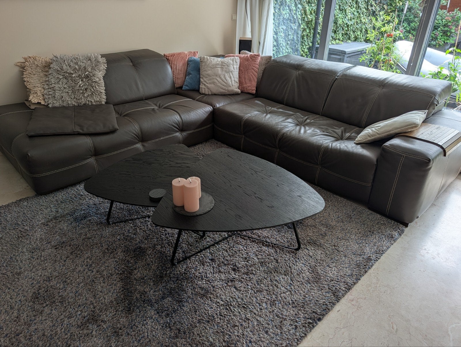 Luxe Natuzzi Hoekbank - Comfort en Stijl, Ophalen, Modern, Comfortabel, Gebruikt, 100 tot 125 cm