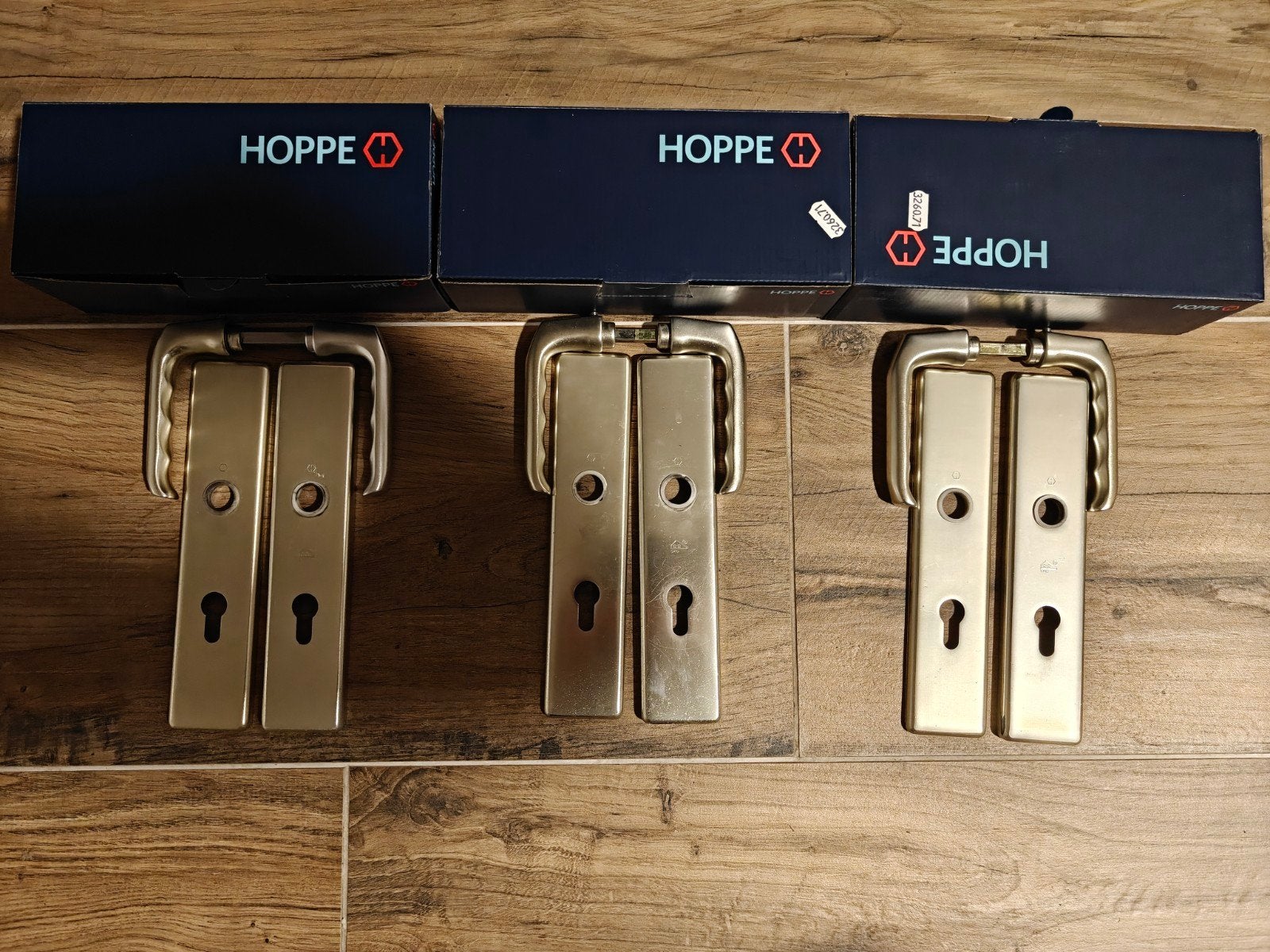 3 sets Hoppe veiligheidsbeslag SKG** PC72 kruk/kruk, Ophalen of Verzenden, Gebruikt, Overige materialen, Klink of Kruk