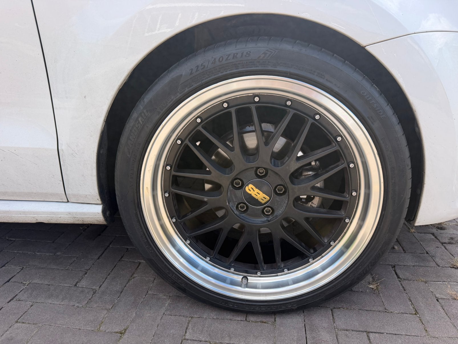 5x100 18"BBS Velgen met zgan banden, Ophalen, 18 inch, Gebruikt, Banden en Velgen