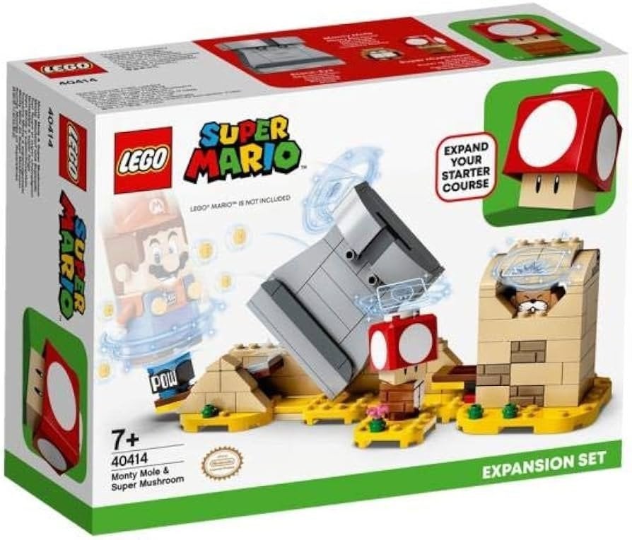 LEGO 40414 Monty Mole & Super Mushroom (Exclusive GWP), Overige thema's, Lego, Nieuw, Ophalen of Verzenden