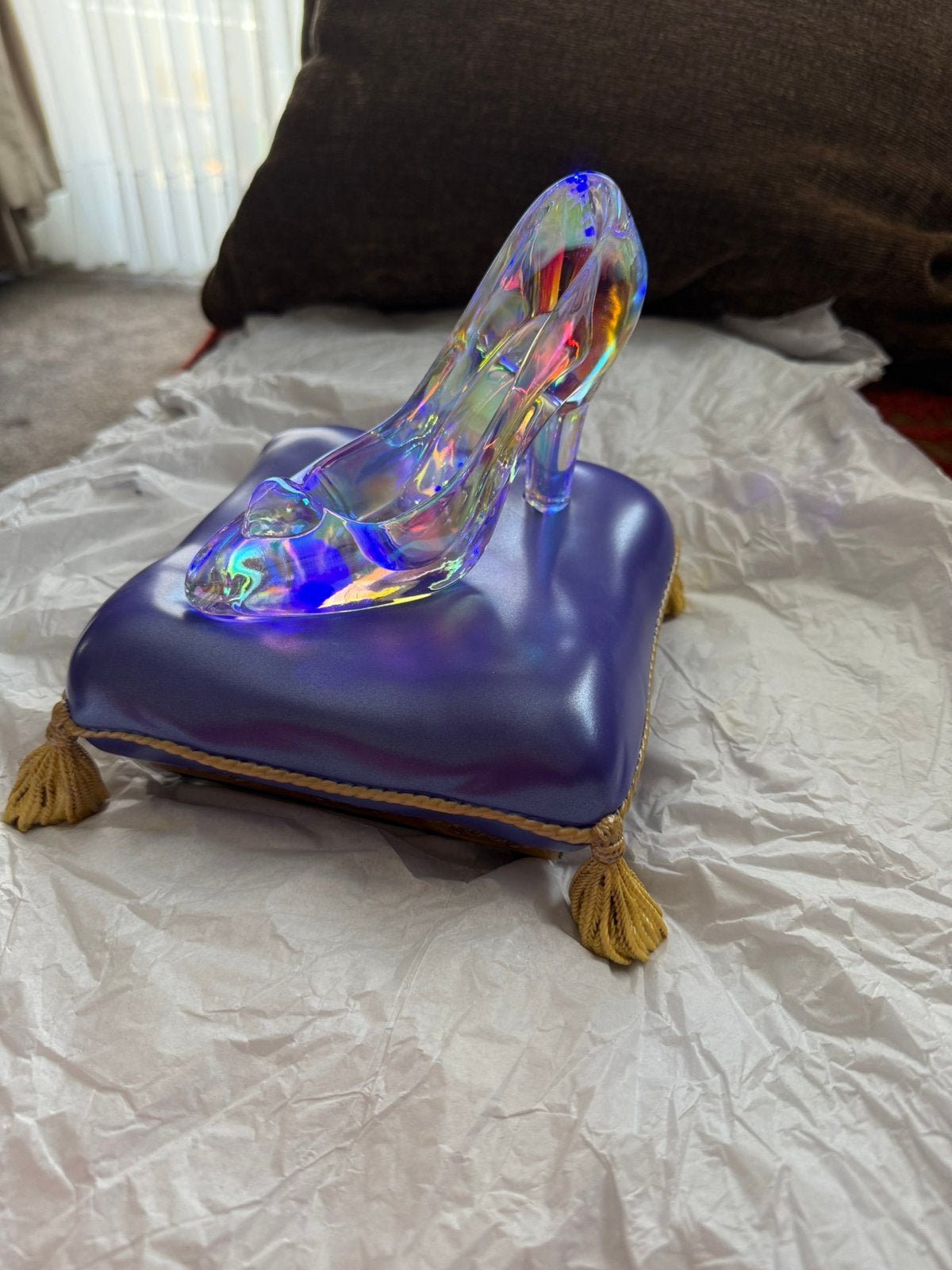 Disney cinderella 75th light up glass slipper assepoester, Ophalen of Verzenden, Nieuw