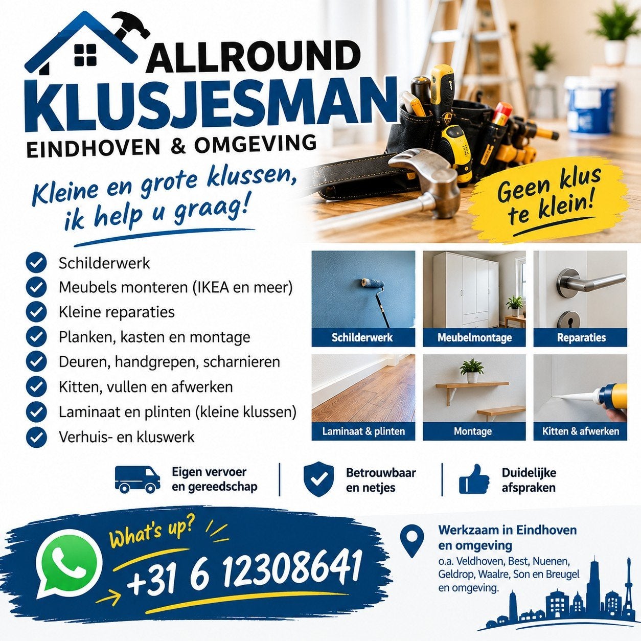 Allround Klusjesman – Eindhoven & omgeving