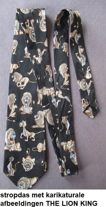 zijden stropdas met karikaturale afbeelding THE LION KING, Ophalen of Verzenden, Nieuw, Blauw