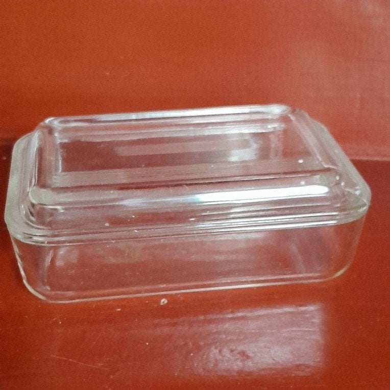 Glazen botervloot, Gebruikt, Overige typen, Ophalen of Verzenden, Glas