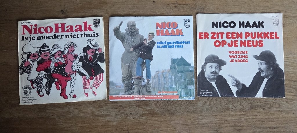 Nico Haak - 3 singles VG++, Cd's en Dvd's, Ophalen of Verzenden, Zo goed als nieuw, 7 inch, Nederlandstalig