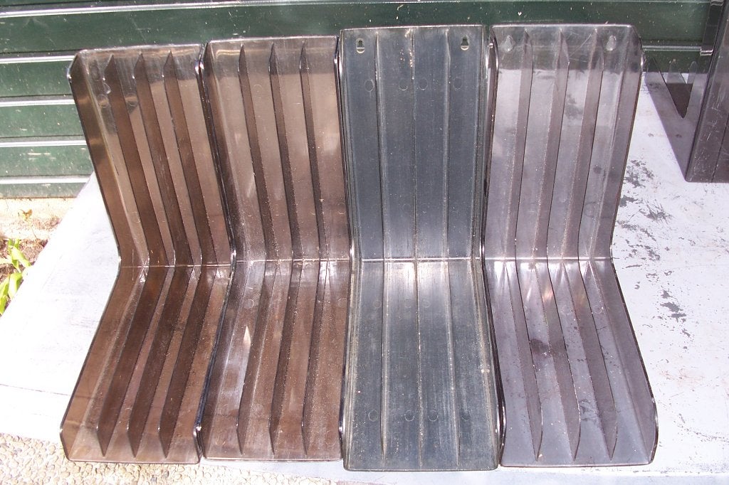 4 plastic Platenstandaards  nr 3, Ophalen of Verzenden, Gebruikt, 12 inch, LP