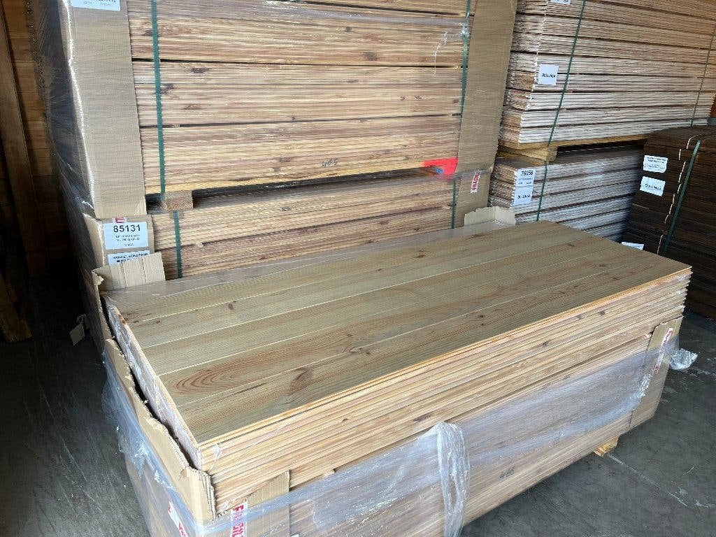 Huile Grigio grenen 18x140 2m lang voor vloer, wand, plafond, Ophalen of Verzenden, Nieuw, 75 m² of meer, Parket